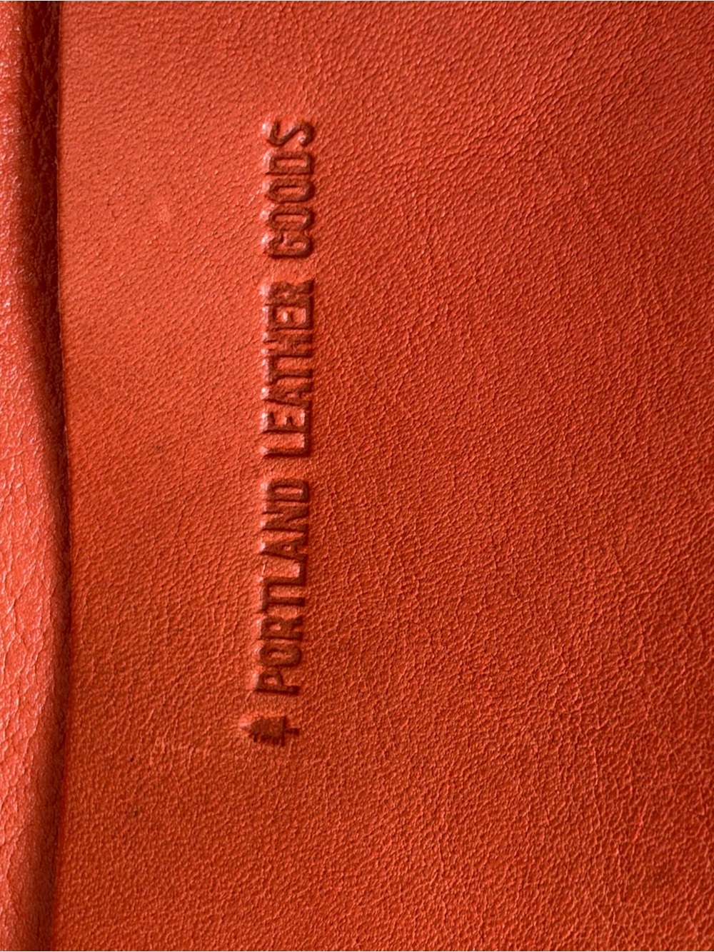 Portland Leather Goods Orange Leather Crossbody Tote Bag Handcrafted - Picture 5 of 6